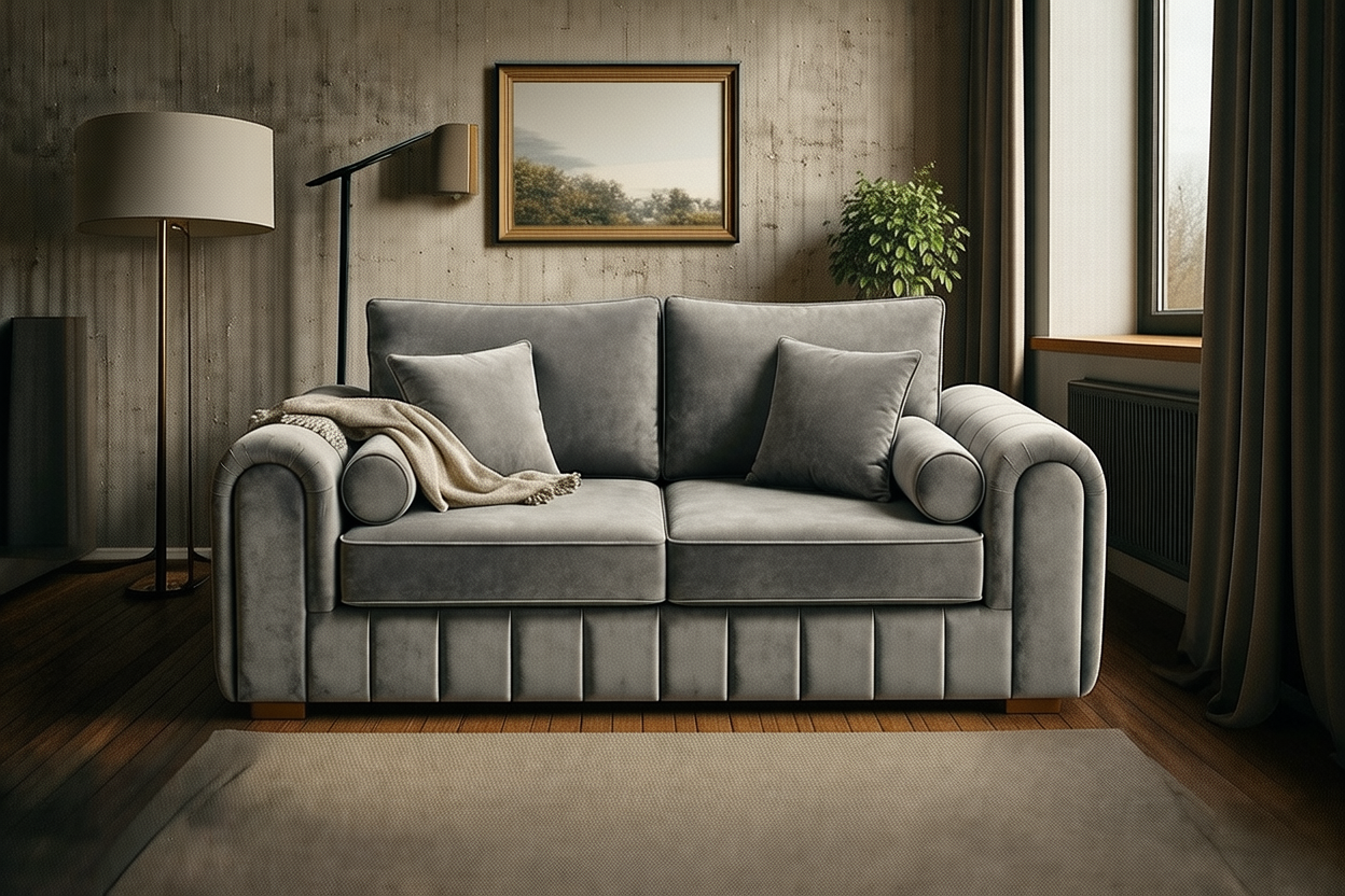 Lilly 3+2 sofa set styled in a cosy contemporary living room